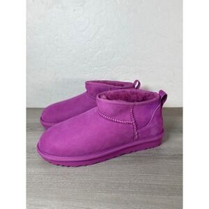 UGG Classic Ultra Mini Boots Mangosteen Women Size 9 Pink‎